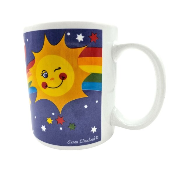 Whimsical Sun Rainbow & Balloon Mugs Set Of 2 Susan Elizabeth - Picture 11 of 14